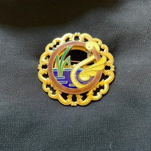 Vintage Gold Bird Brooch